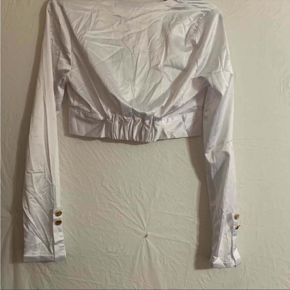 JLUXLABEL white satin shirt - Picture 3 of 6